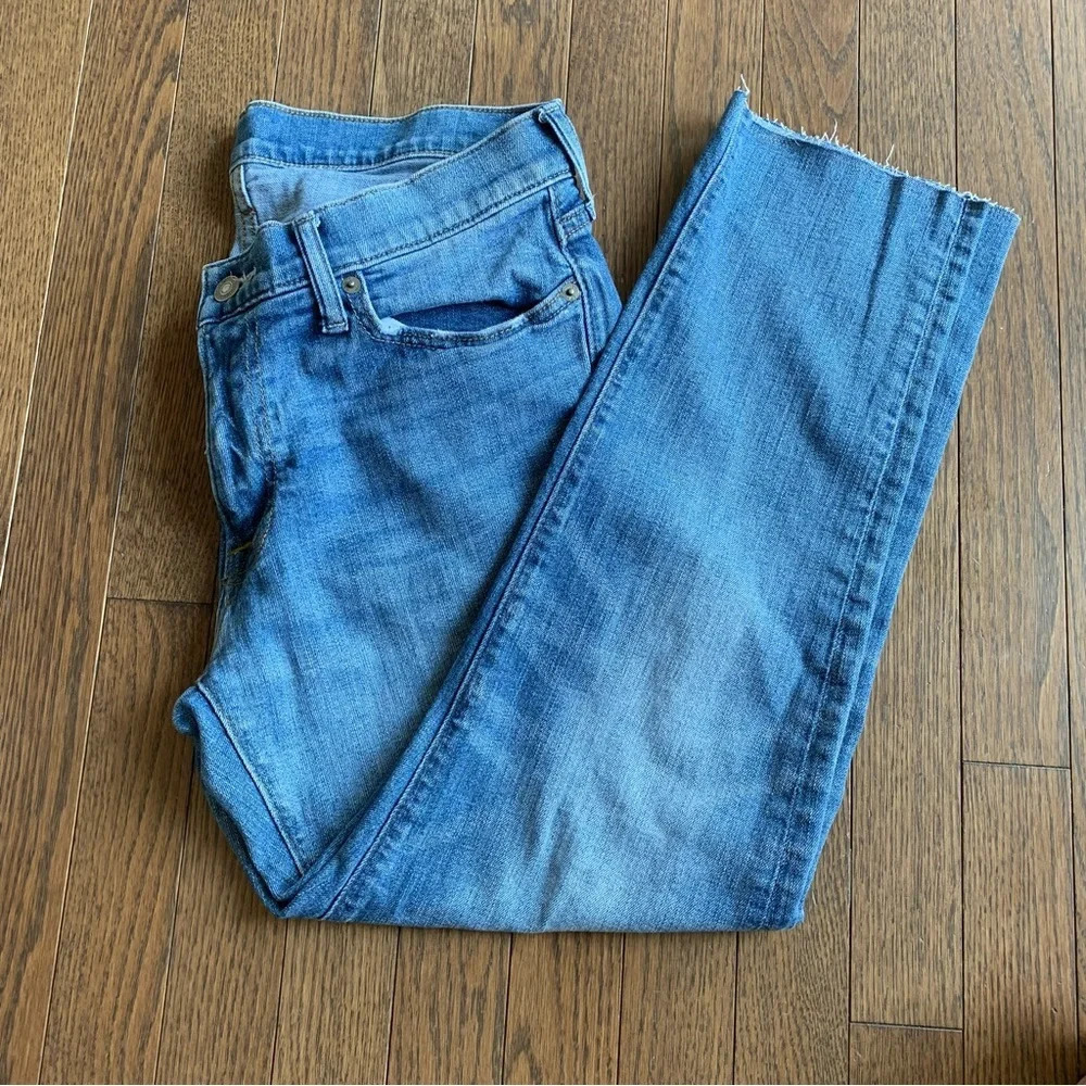 Abercrombie & Fitch Langdon Skinny Medium Wash Jeans Size 30 x 30 Hemmed - Picture 13 of 14